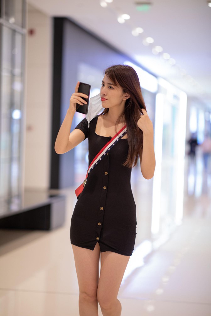 图片[3]-逛商场的黑色包臀裙美丽女孩【385P】00050-嘿次元