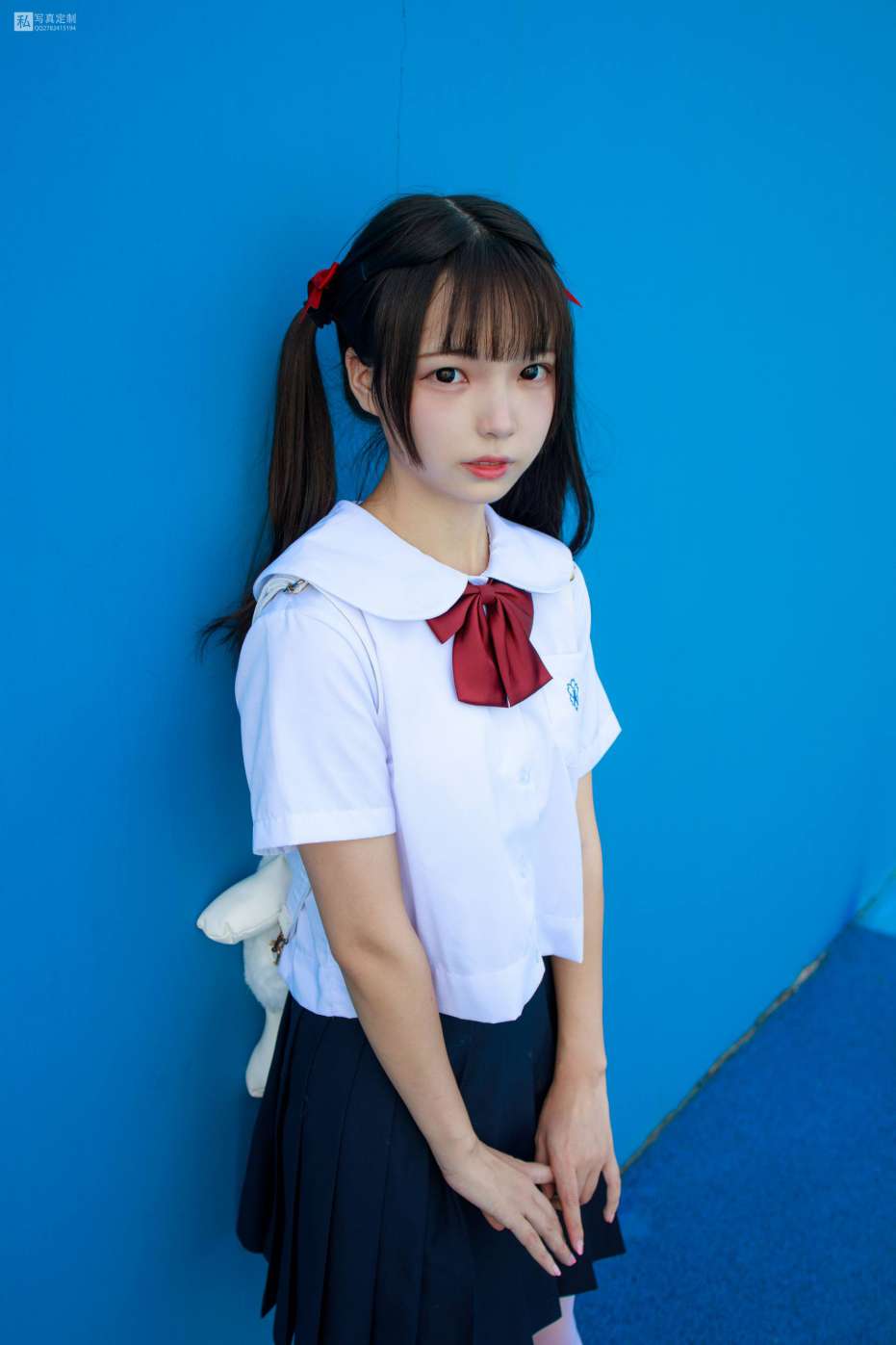 图片[2]-眼神好清澈的双马尾白丝女孩【75P】20019-嘿次元